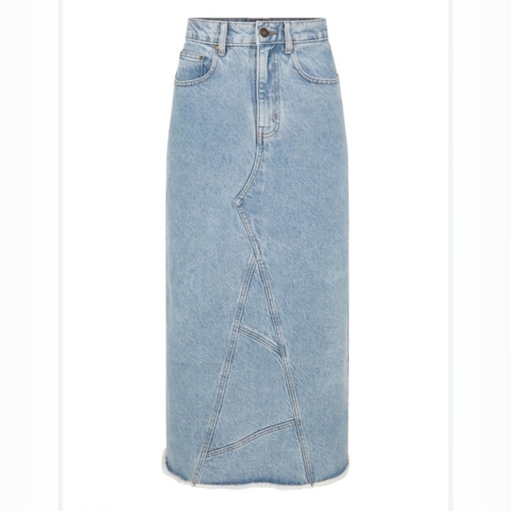 Spell + the Gypsy Eve Denim Skirt in Sun Washed Blue- Small - Picture 2 of 10